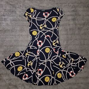 Ralph Lauren Nautical Print Skater Dress